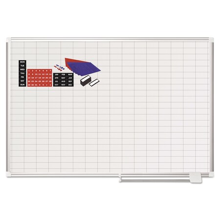 Mastervision Boards, Magnetic Dry Erase Calendar, Aluminum Frame, White MA0592830A